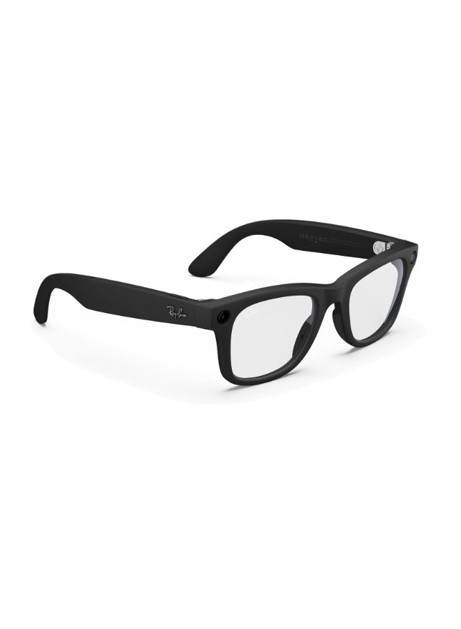 Meta RAY-BAN Wayfarer (Gen 2) Matte Black Frame Clear Lens Large High bridge Matte Black Clear - Image 3