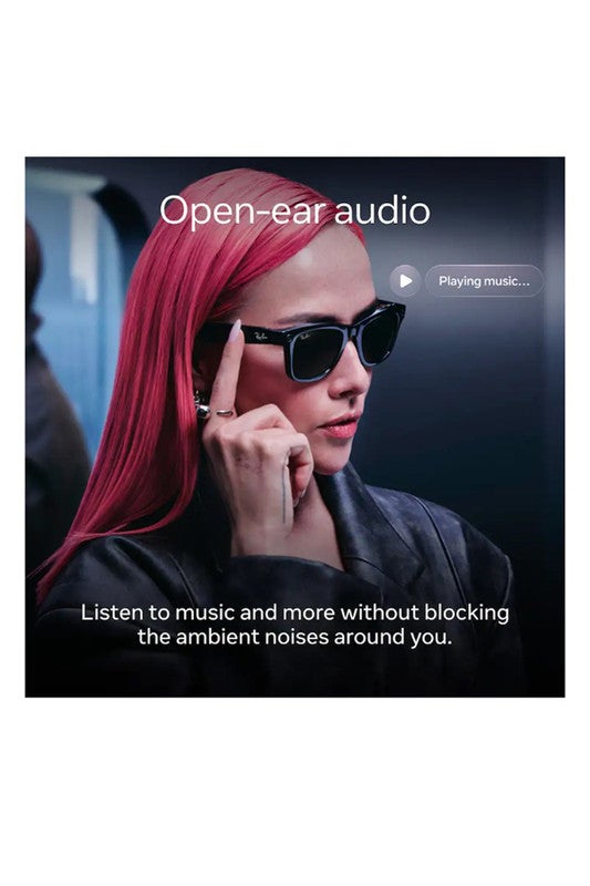 Meta Ray-Ban | Meta Wayfarer Large (Gen 2) - Matte Polarized Gradient Graphite lenses - Black Graphite - Image 5