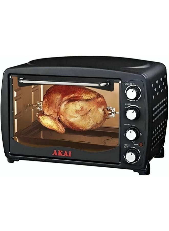 أكاي Electric Oven with Grill & Fan 55 L 1800 W AK-OF55L black