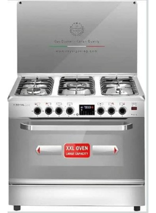 رويال 90cm Full Safety Stove with Fan, Master Chef Pro 10300 silver - Image 1