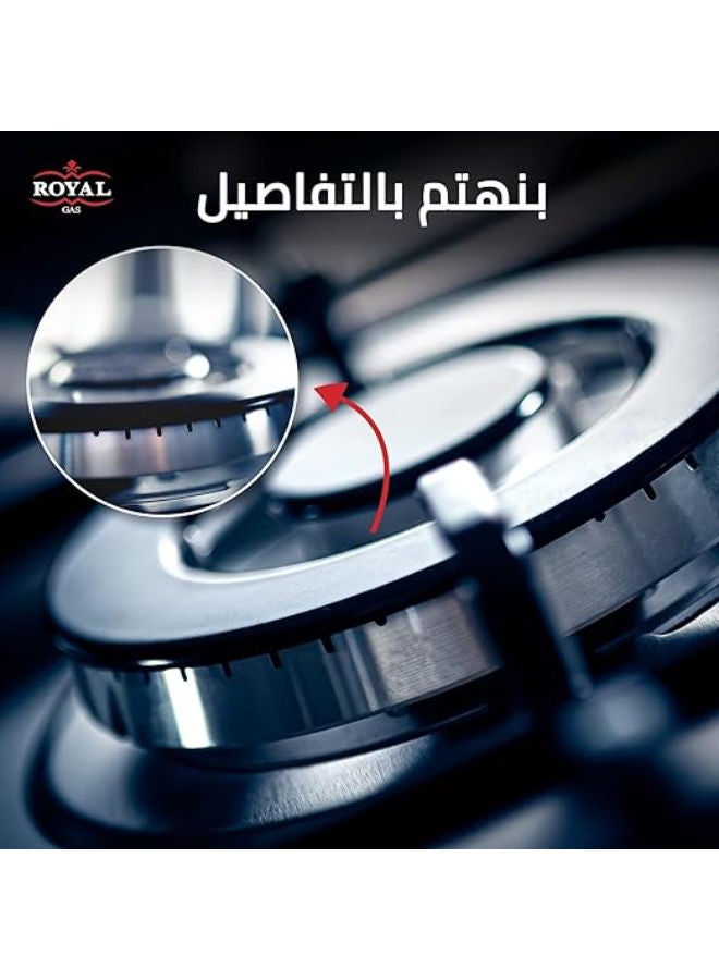 رويال 90cm Full Safety Stove with Fan, Master Chef Pro 10300 silver - Image 4