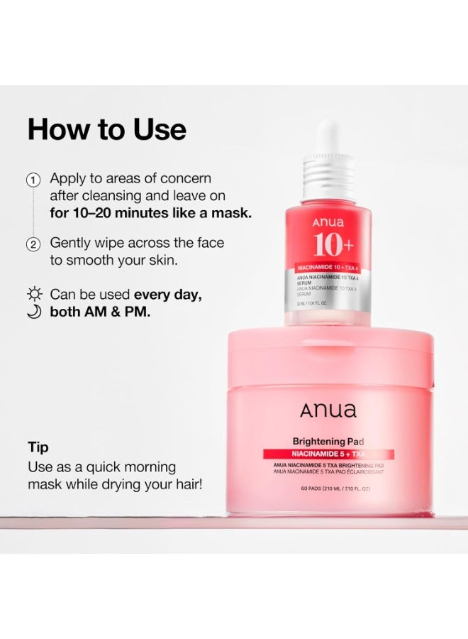 انوا Anua Niacinamide 5 TXA Toner Pads - Hydrating Facial Care for Evening Skin Tone & Daily Radiance Care (210 ml, 60 Pads) 60 PadsNone - Image 4