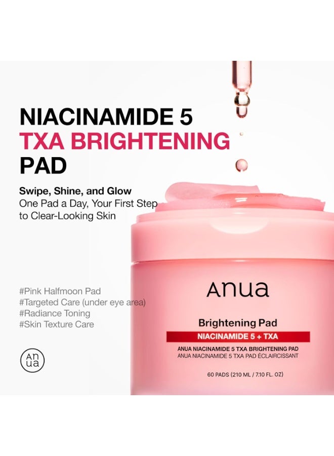 انوا Anua Niacinamide 5 TXA Toner Pads - Hydrating Facial Care for Evening Skin Tone & Daily Radiance Care (210 ml, 60 Pads) 60 PadsNone - Image 2