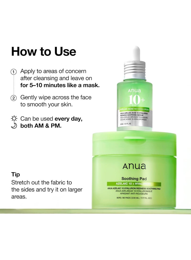 انوا Anua Azelaic 10 Hyaluron Redness Soothing Pad, 60 PadsNone - Image 5