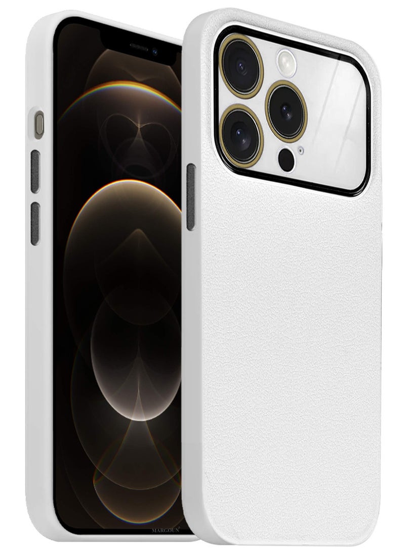 MARGOUN Hard Silicone Case Cover for Apple iPhone 12 Pro Max - Cover with Camera Protection Bumper - Auto Focus Design - White - Image 2