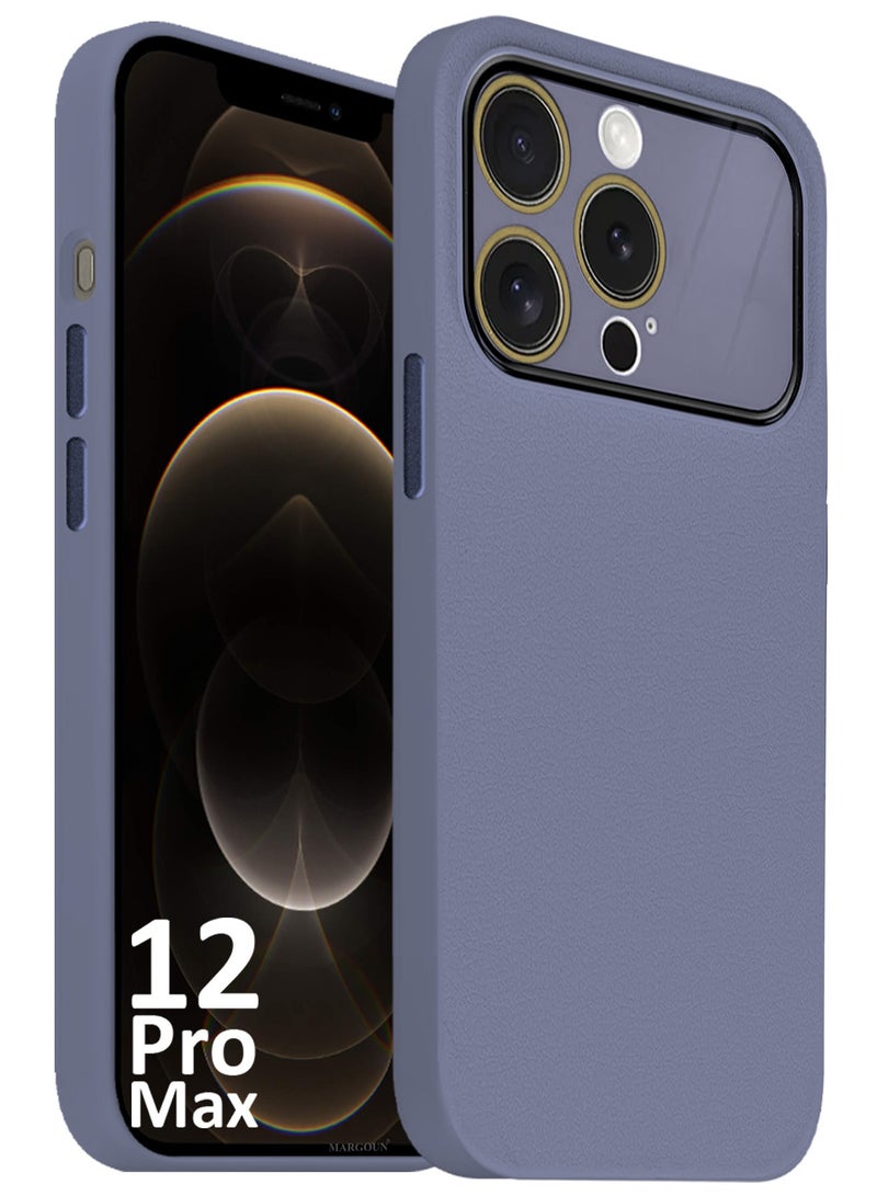 مارجون غطاء سيليكون صلب لجهاز آبل آيفون 12 برو ماكس - غطاء مع حماية للكاميرا - تصميم تركيز تلقائي - Image 1