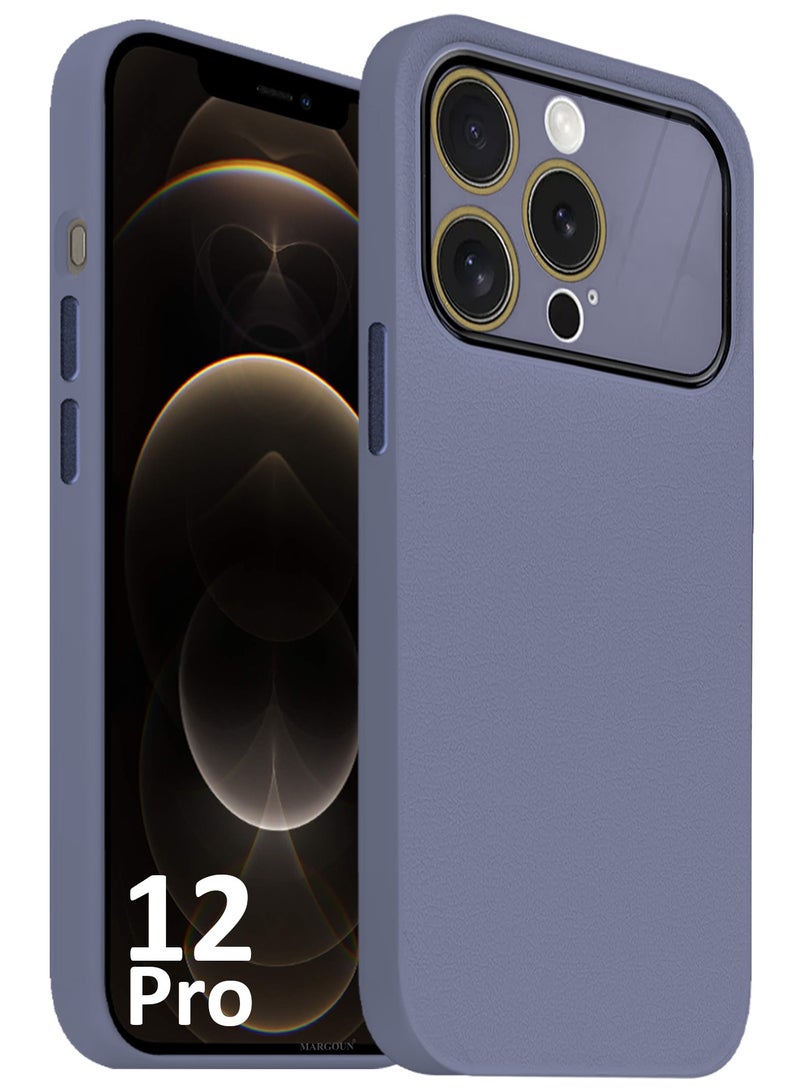 MARGOUN Hard Silicone Case Cover for Apple iPhone 12 Pro - Cover with Camera Protection Bumper - Auto Focus Design - Purple - Image 1