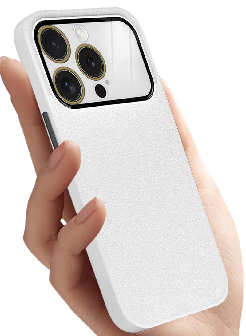 MARGOUN Hard Silicone Case Cover for Apple iPhone 13 pro - Cover with Camera Protection Bumper - Auto Focus Design - White - Image 5