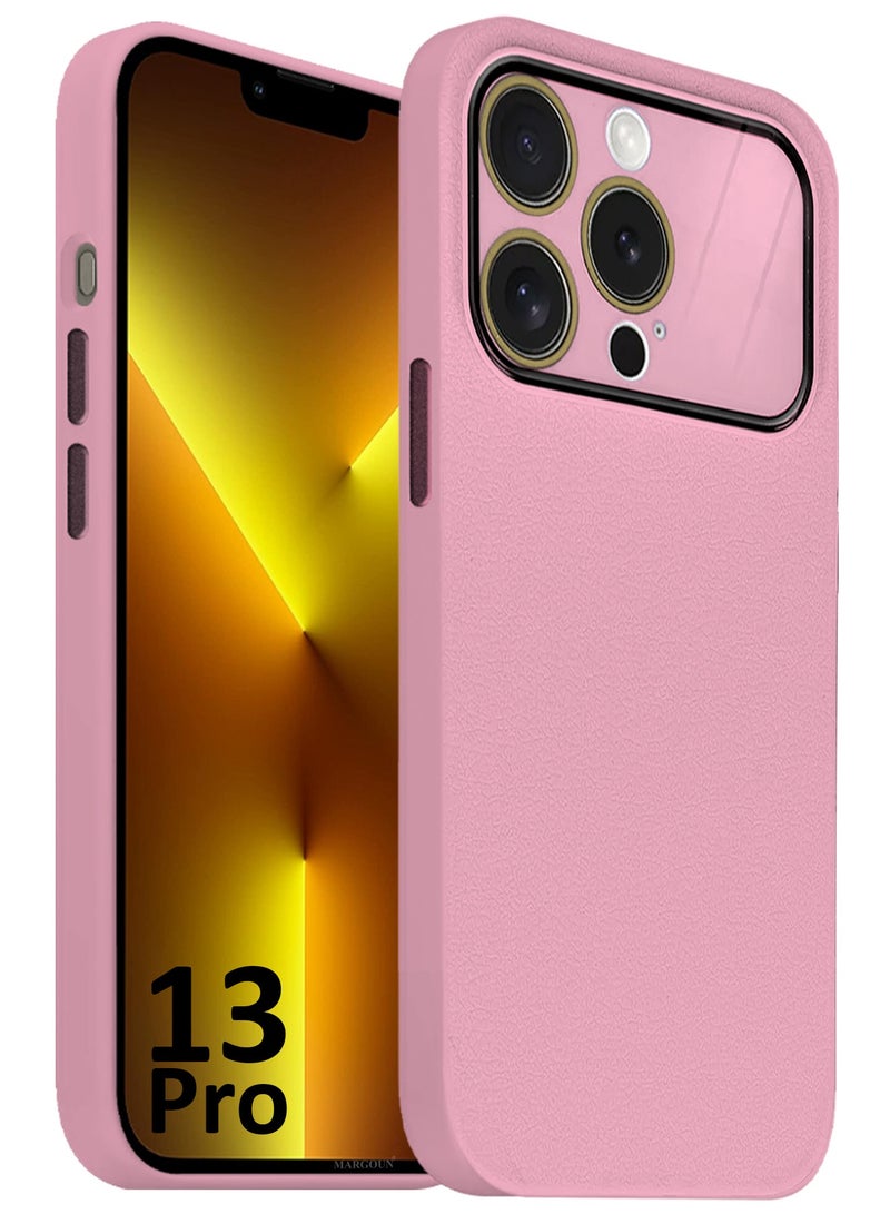 MARGOUN Hard Silicone Case Cover for Apple iPhone 13 pro - Cover with Camera Protection Bumper - Auto Focus Design - Pink - Image 1