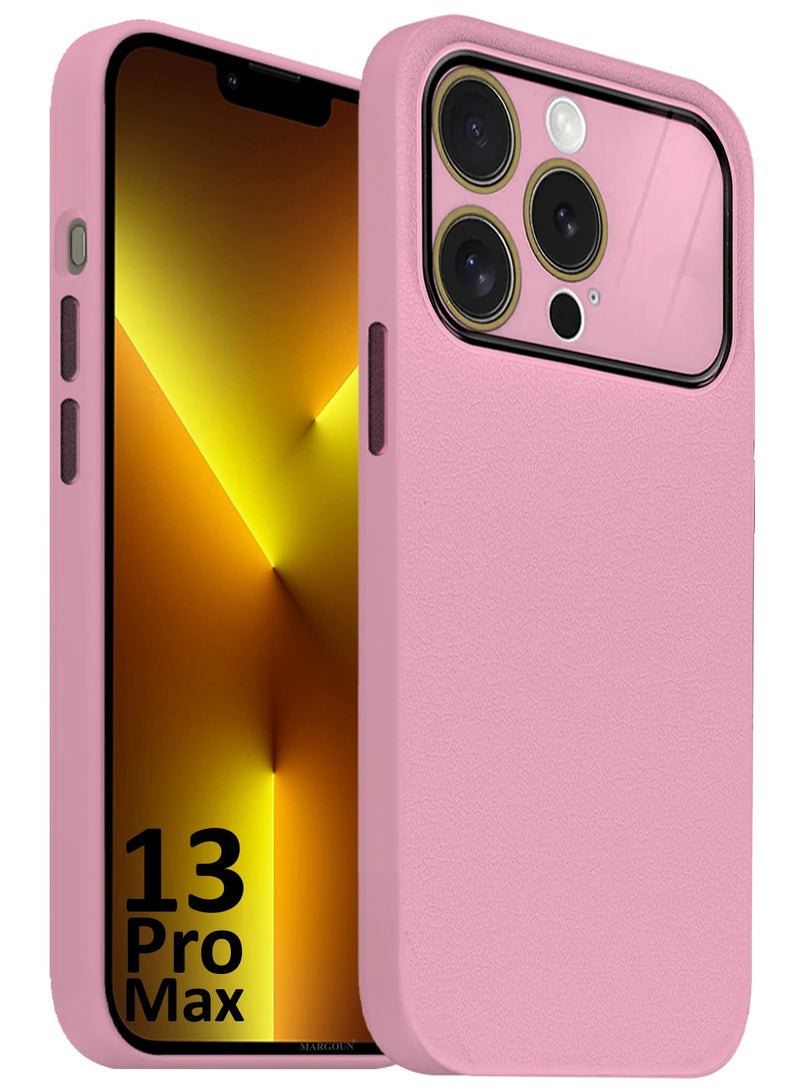 MARGOUN Hard Silicone Case Cover for Apple iPhone 13 Pro Max - Cover with Camera Protection Bumper - Auto Focus Design - Pink - Image 1
