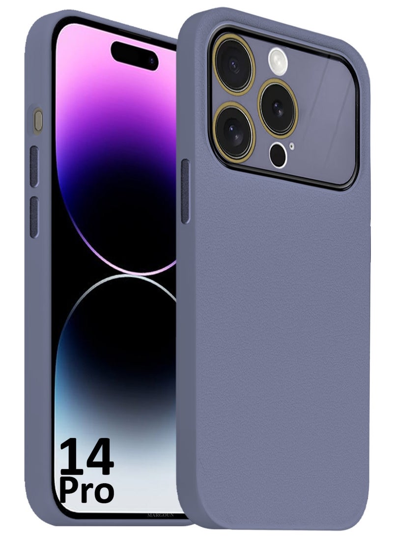 MARGOUN Hard Silicone Case Cover for Apple iPhone 14 Pro - Cover with Camera Protection Bumper - Auto Focus Design - Purple - Image 1