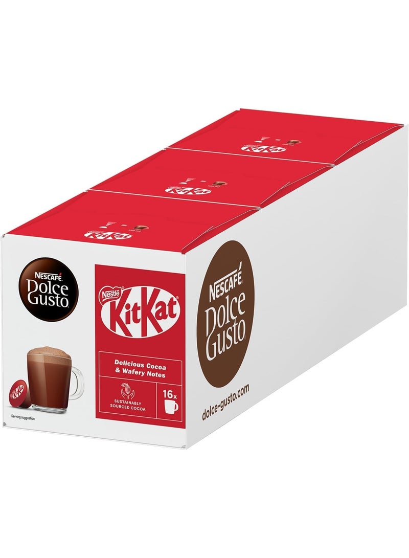 Nescafe Dolce Gusto KitKat 16 Capsules 298.6 Gramsgrams Pack of 3 - Image 1