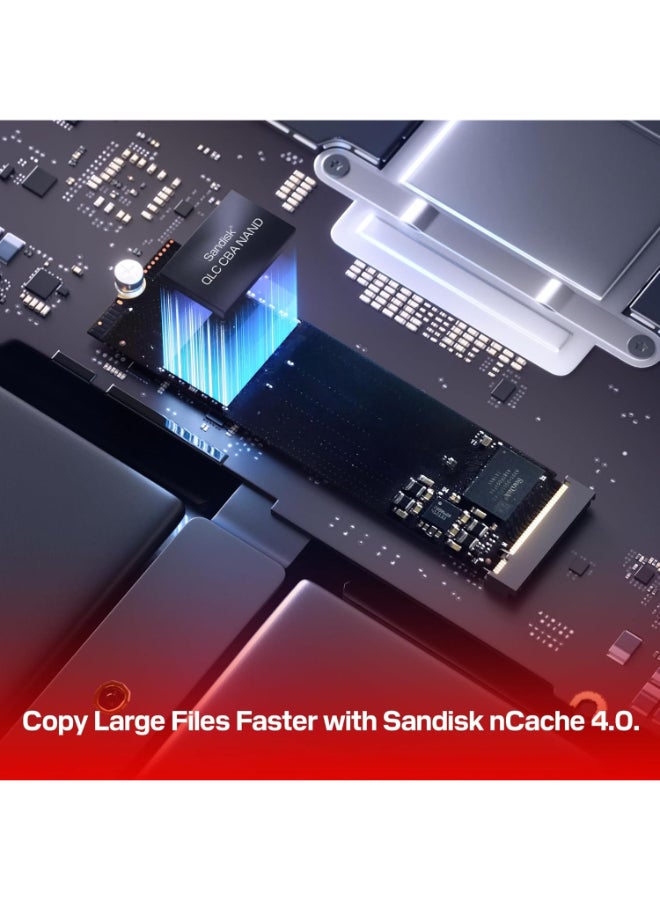 WD Blue SN5100 1TB NVMe Internal SSD, PCIe Gen4 x4 M.2 2280, Up to 7,100 MB/s Read & 6,700 MB/s Write, QLC NAND, DRAM-less, 600 TBW Endurance, Single-Sided Design, Ultra-Fast Gaming & Content Creation Storage | WDS100T5B0E-00CPE0 1 TB - Image 4