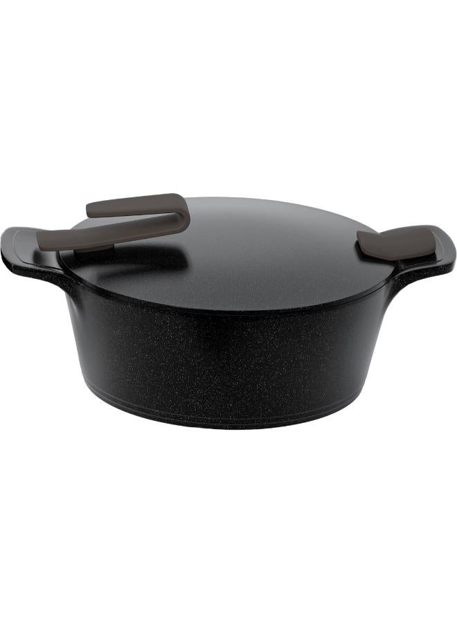 PYREX Pack Of 11 Granite Cookware With Mianta Egg Beater Set Pot 18 , 22 , 26 -22 Frying pan -Black Artisan Black Artisan Pot 18 , 22 , 26 -22 Frying pancm - Image 2