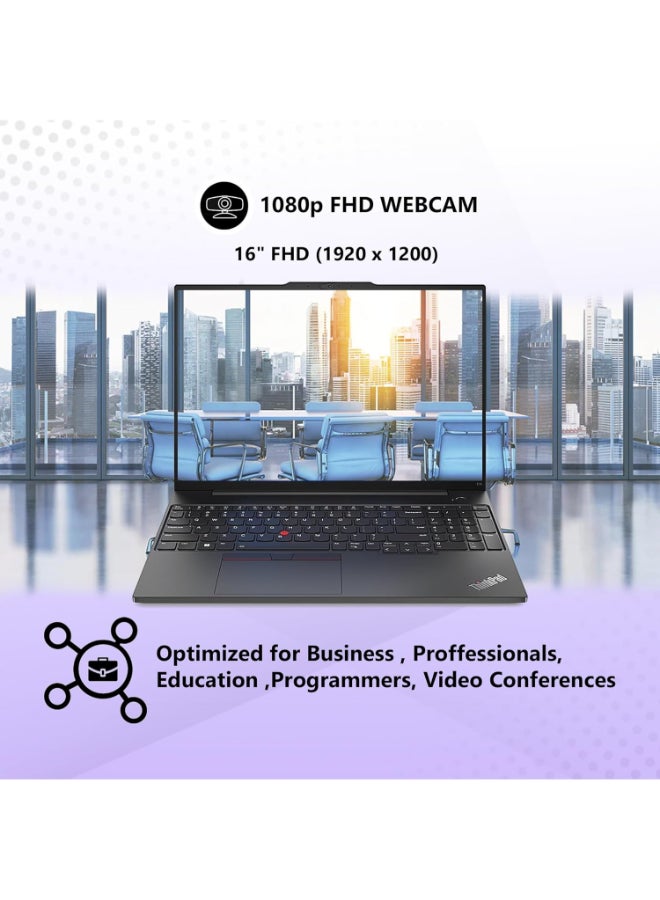 لينوفو (Upgraded Version) ThinkPad E16 Business Laptop (16" FHD+ Anti-Glare, Intel 13th Gen 10-Core i7-1355U, 40GB RAM, 1TB SSD), Backlit, Fingerprint, IST Hub, FHD Webcam, Ethernet, Wi-Fi 6, Win 11 Pro English black - Image 4