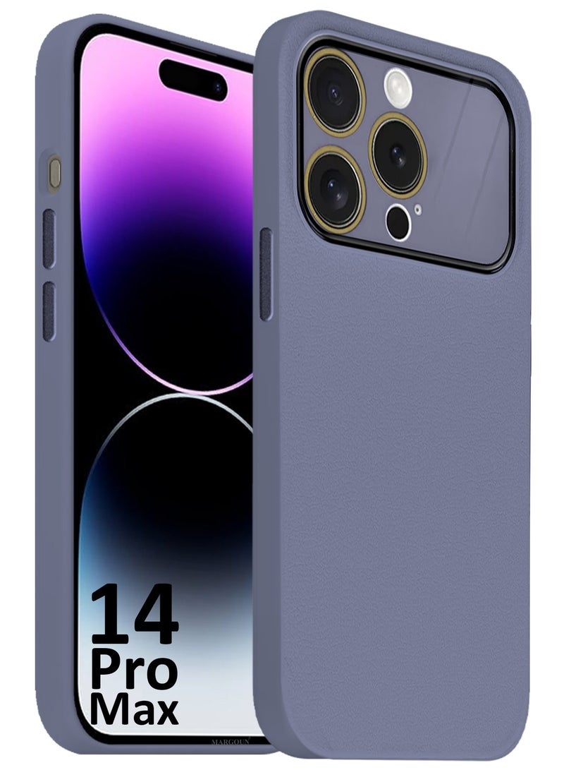 مارجون Hard Silicone Case Cover for Apple iPhone 14 Pro Max - Cover with Camera Protection Bumper - Auto Focus Design - purple - Image 1