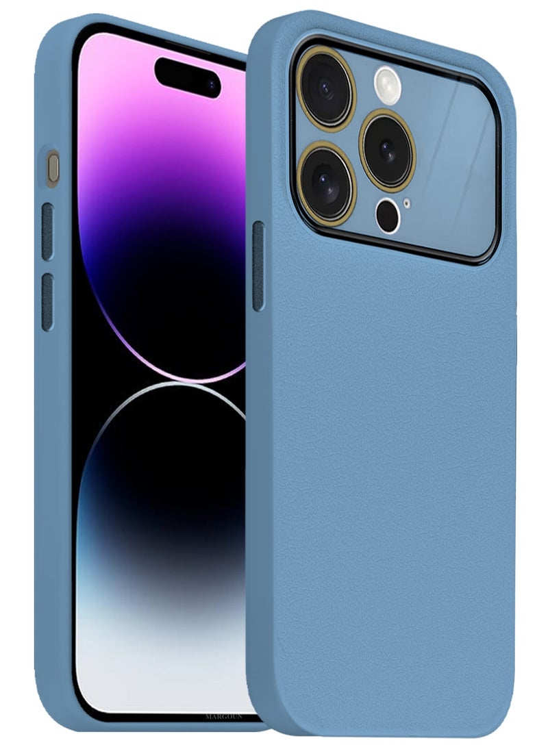 MARGOUN Hard Silicone Case Cover for Apple iPhone 14 Pro Max - Cover with Camera Protection Bumper - Auto Focus Design - Light Blue - Image 2