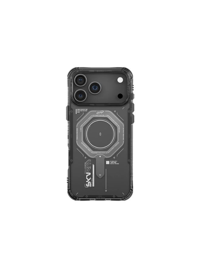 إسكينارما حافظة سكينارما ماجما لجهاز آيفون 17 برو مع حماية من السقوط بارتفاع 8 أقدام، مقاومة للخدوش 2H، وحدة حلقة مغناطيسية، امتصاص صدمات جيب الهواء وحلقات حبل قابلة للتبديل - أسود - Image 1