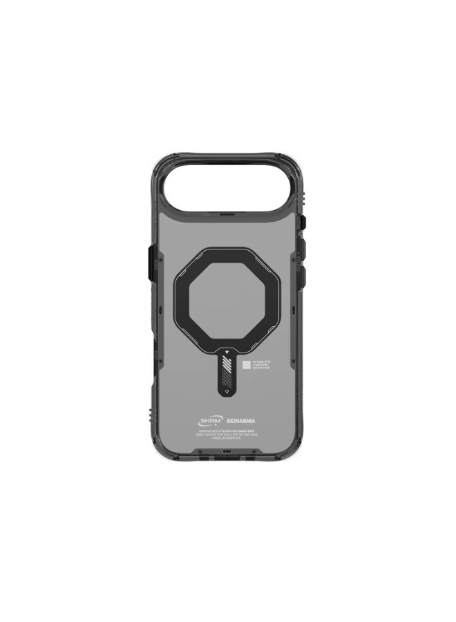 إسكينارما حافظة آيفون سايدو مع حماية من السقوط بارتفاع 8 أقدام، غلاف شفاف مضاد للاصفرار، توافق مع الشحن المغناطيسي، واقيات زوايا معززة وأزرار جانبية قابلة للتبديل - أسود - Image 3