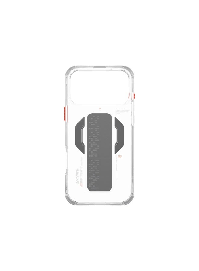 إسكينارما حافظة Skinarma HAXA لجهاز iPhone 17 Pro مع حماية من السقوط بارتفاع 8 أقدام، وقاعدة مدمجة وموديل حلقة مغناطيسية للشحن اللاسلكي - شفافة - Image 4