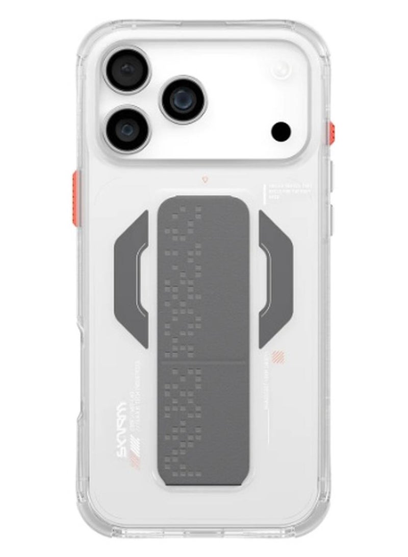 إسكينارما حافظة Skinarma HAXA لجهاز iPhone 17 Pro مع حماية من السقوط بارتفاع 8 أقدام، وقاعدة مدمجة وموديل حلقة مغناطيسية للشحن اللاسلكي - شفافة - Image 1