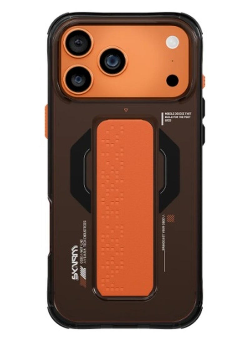 إسكينارما حافظة سكينارما HAXA لجهاز آيفون 17 برو ماكس مع حماية من السقوط بارتفاع 8 أقدام، قاعدة مدمجة، توافق مع الشحن المغناطيسي، حلقات حزام الزاوية القابلة للتبديل - أسود - Image 1