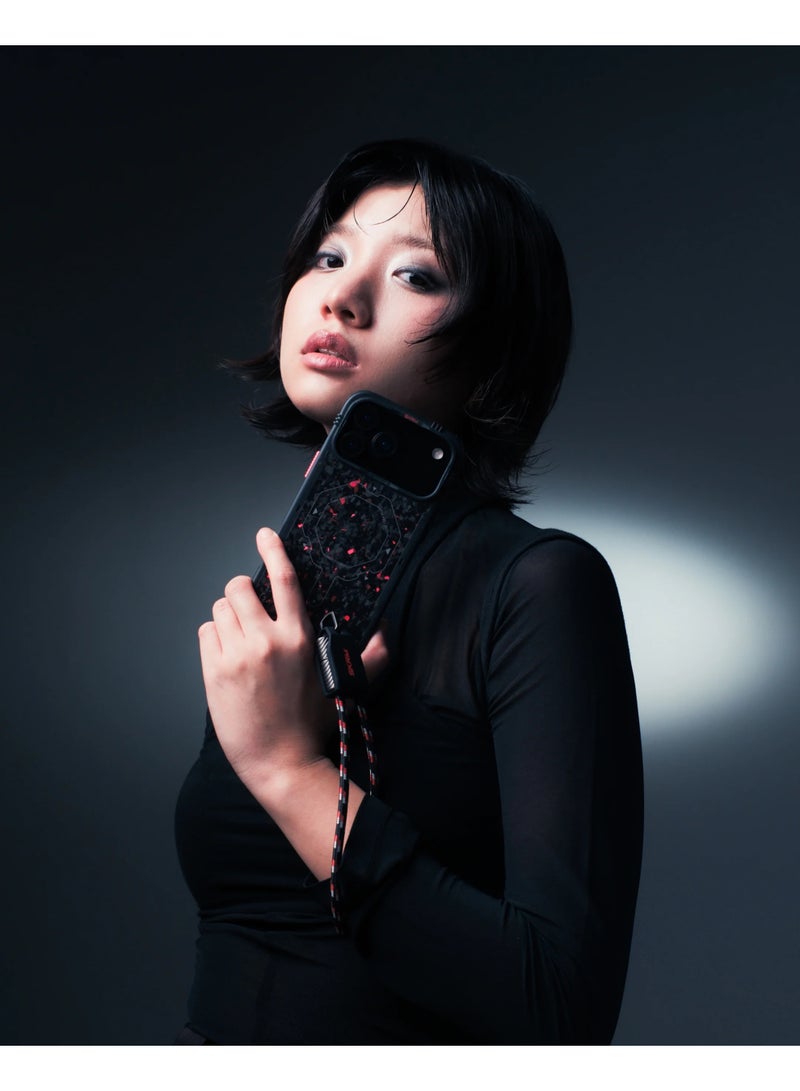 إسكينارما حافظة سكينارما فيكتور لجهاز آيفون 17 برو ماكس مع حماية من السقوط بارتفاع 8 أقدام، ظهر من الكربون المطروق، واقي عدسة الكاميرا المرتفع، أزرار جانبية من الألمنيوم ووحدة حلقة مغناطيسية ماج-تشارج – أسود - Image 4