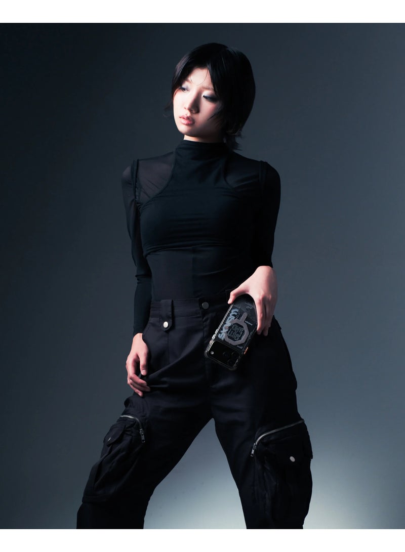 إسكينارما حافظة سكنارما سونيكس لجهاز آيفون 17 برو مع حماية من السقوط بارتفاع 8 أقدام، واقي عدسة الكاميرا المرتفع، وحدة حلقة مغناطيسية للشحن اللاسلكي وحلقات حزام الزاوية القابلة للتبديل - شفافة - Image 4