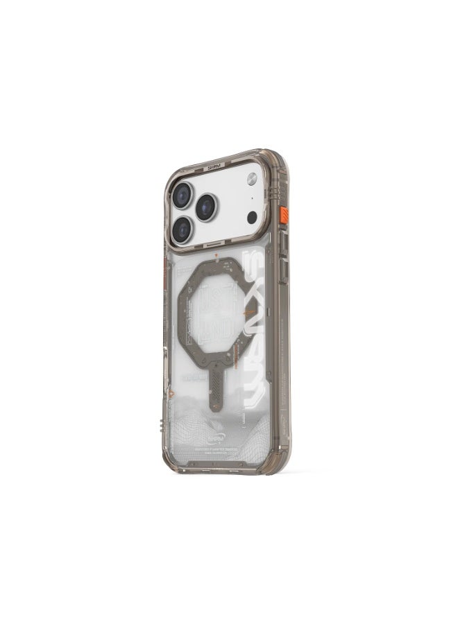 إسكينارما حافظة سكنارما سونيكس لجهاز آيفون 17 برو مع حماية من السقوط بارتفاع 8 أقدام، واقي عدسة الكاميرا المرتفع، وحدة حلقة مغناطيسية للشحن اللاسلكي وحلقات حزام الزاوية القابلة للتبديل - حجر - Image 3