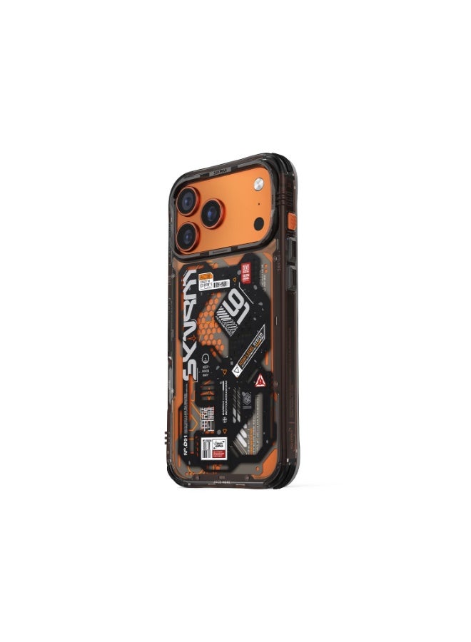 إسكينارما حافظة Skinarma SPECTRA لجهاز iPhone 17 Pro مع حماية من السقوط بارتفاع 8 أقدام، تصميم شبه شفاف مستوحى من الدوائر، وحدة حلقة مغناطيسية للشحن اللاسلكي، وحلقات حبل زاوية قابلة للتبديل - أسود - Image 3