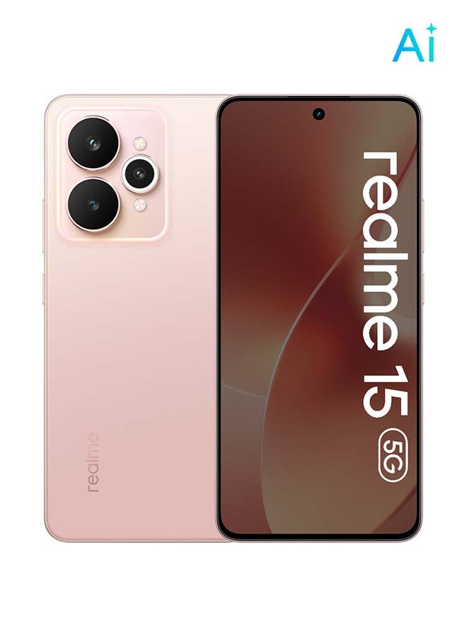 ريل مي 15 5G AI ثنائي الشريحة حرير وردي 12 جيجابايت رام 256 جيجابايت - النسخة الشرق أوسطية - Image 1