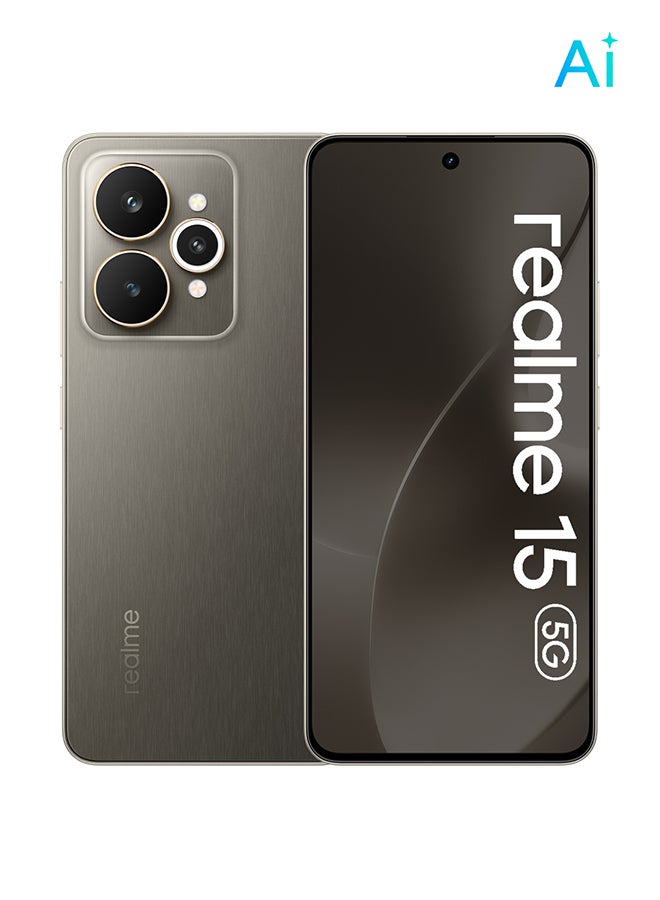 ريل مي 15 5G AI مزدوج الشريحة بدلة تيتانيوم 12 جيجابايت رام 256 جيجابايت - نسخة الشرق الأوسط - Image 1