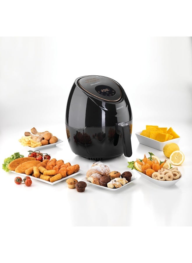 KENWOOD Digital Air Fryer, Touch Control, Adjustable Temperature, Easy-Clean Non-Stick Basket 5 L 1500 W HFP52.000BK Black - Image 4