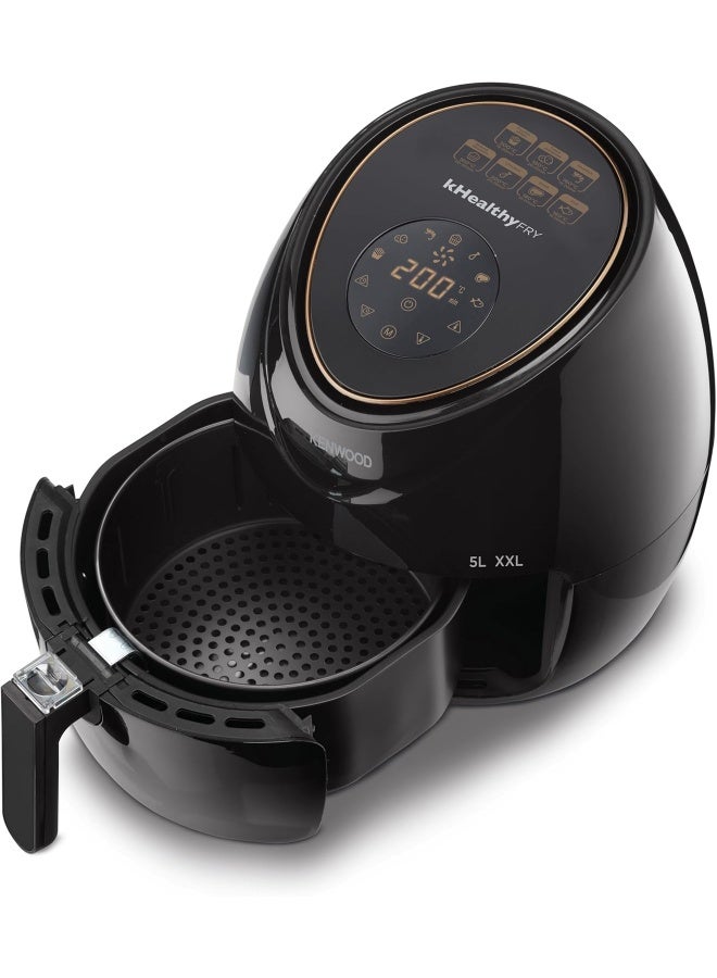 KENWOOD Digital Air Fryer, Touch Control, Adjustable Temperature, Easy-Clean Non-Stick Basket 5 L 1500 W HFP52.000BK Black - Image 3