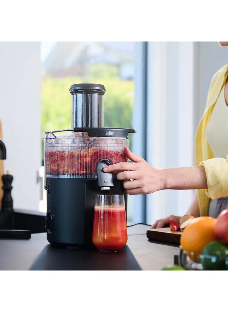 BRAUN MultiJuice 5 Spin Juicer, 800W, Cold Extraction Juicer, 1.25L Pulp Container - 2 L 800 W SJ5000BK Black - Image 4