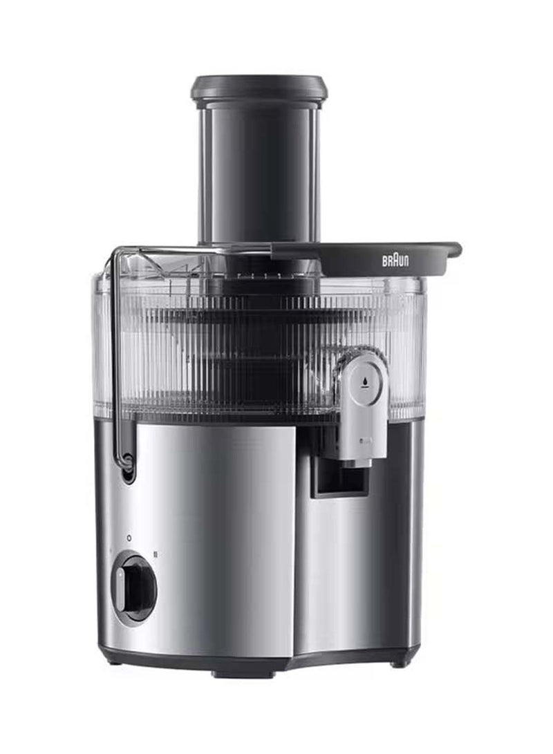 BRAUN MultiJuice 7 Centrifugal Juicer with ColdXtract Technology, 75mm Feed tube, 2L Juice Container, Anti Drip System, Quadruple Safety System, Stainless Steel Filter 2 L 1000 W SJ7000YG Silver - Image 2
