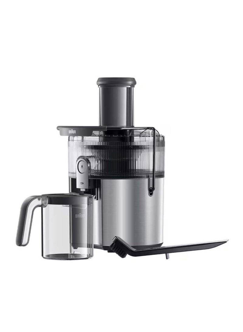 BRAUN MultiJuice 7 Centrifugal Juicer with ColdXtract Technology, 75mm Feed tube, 2L Juice Container, Anti Drip System, Quadruple Safety System, Stainless Steel Filter 2 L 1000 W SJ7000YG Silver - Image 3