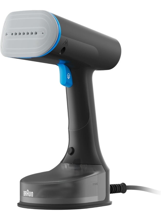 BRAUN Handheld Quickstyle 5 Garment Steamer, 1200W, 150ml Capacity, 2.5m Cord, Steam 25g/Min, Dual Heated Plate, FreeGlide 3D Technology, FastHeating - 150 ml 1200 W GS5031BL Black - Image 1