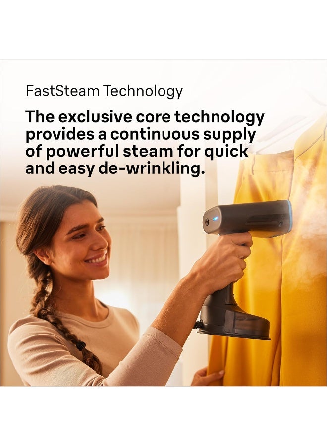 BRAUN Handheld Quickstyle 5 Garment Steamer, 1200W, 150ml Capacity, 2.5m Cord, Steam 25g/Min, Dual Heated Plate, FreeGlide 3D Technology, FastHeating - 150 ml 1200 W GS5031BL Black - Image 5
