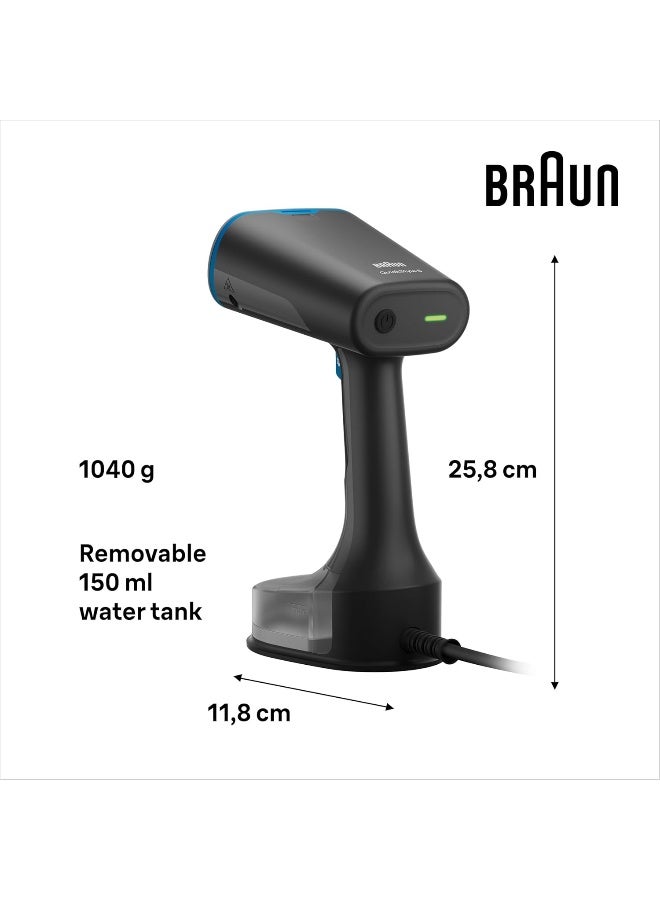 BRAUN Handheld Quickstyle 5 Garment Steamer, 1200W, 150ml Capacity, 2.5m Cord, Steam 25g/Min, Dual Heated Plate, FreeGlide 3D Technology, FastHeating - 150 ml 1200 W GS5031BL Black - Image 3