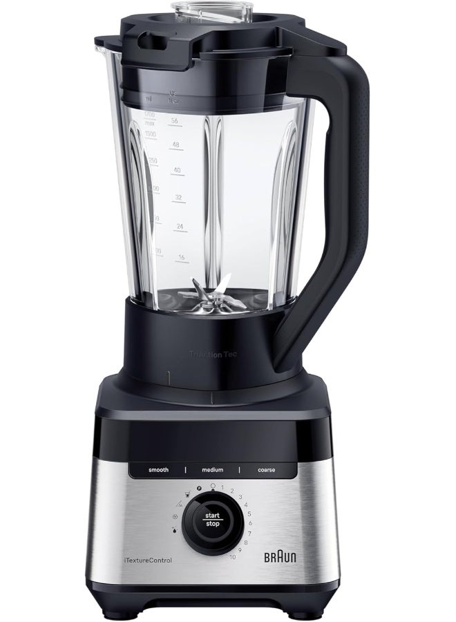BRAUN Power Blender 7, 1400W, 10 Speeds, 9 Food Programs, Smoothie program,1.7L Capacity, TriAction Technology, 10 Speed, Pulse Function, PrecisionCrush Blade, Clean Program - 1.7 L 1400 W JB7550BK Black - Image 1