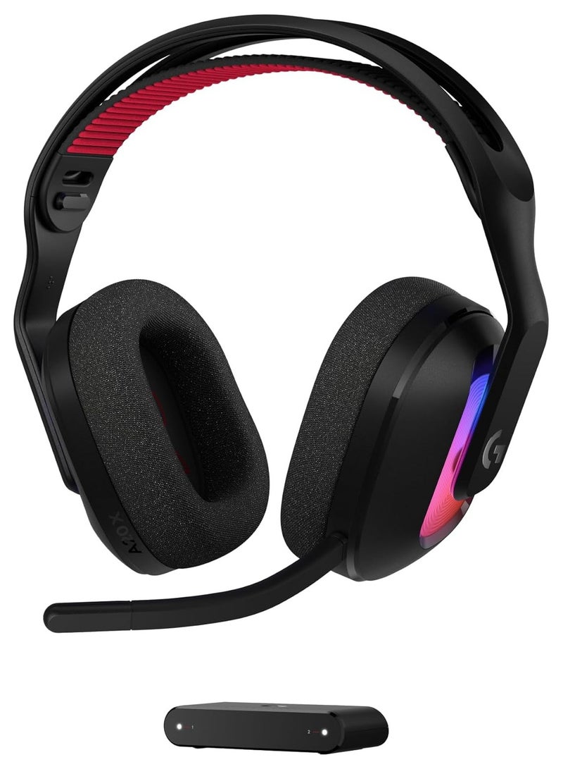 لوجيتيك سماعة ألعاب لاسلكية Astro A20 X LIGHTSPEED لجهاز PS5 و Xbox و Switch و PC مع صوت PLAYSYNC بنظامين، بلوتوث، LIGHTSYNC RGB، وميكروفون بوم بتردد 48 كيلوهرتز - أسود - Image 1