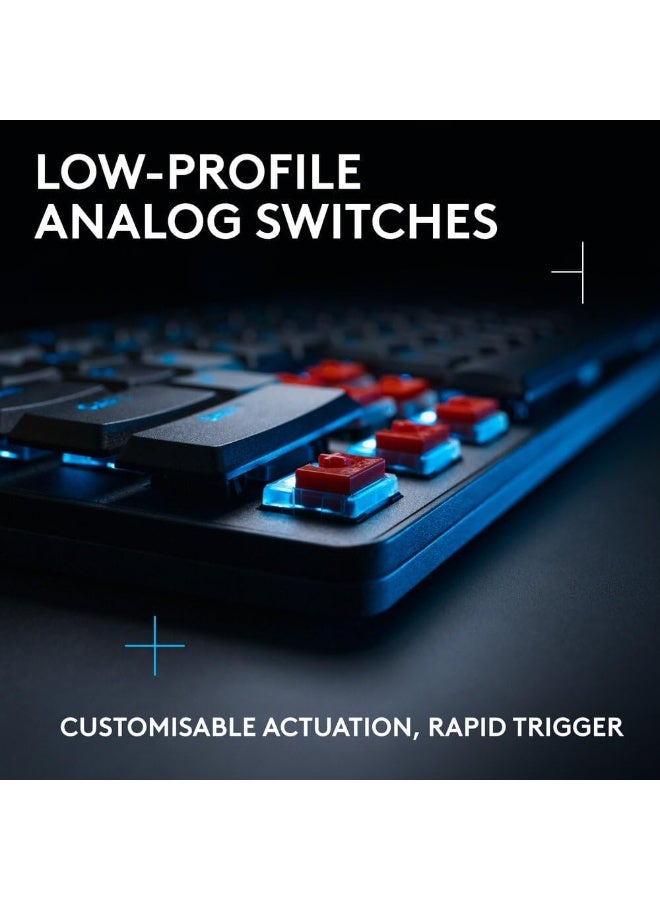 لوجيتيك G515 RAPID TKL Low-Profile Wired Gaming Keyboard, Fully Customizable PC Gaming Keyboard with Analog Low-Profile Switches, Rapid Trigger, Ultra-Slim, for USB-A port - Black - Image 2
