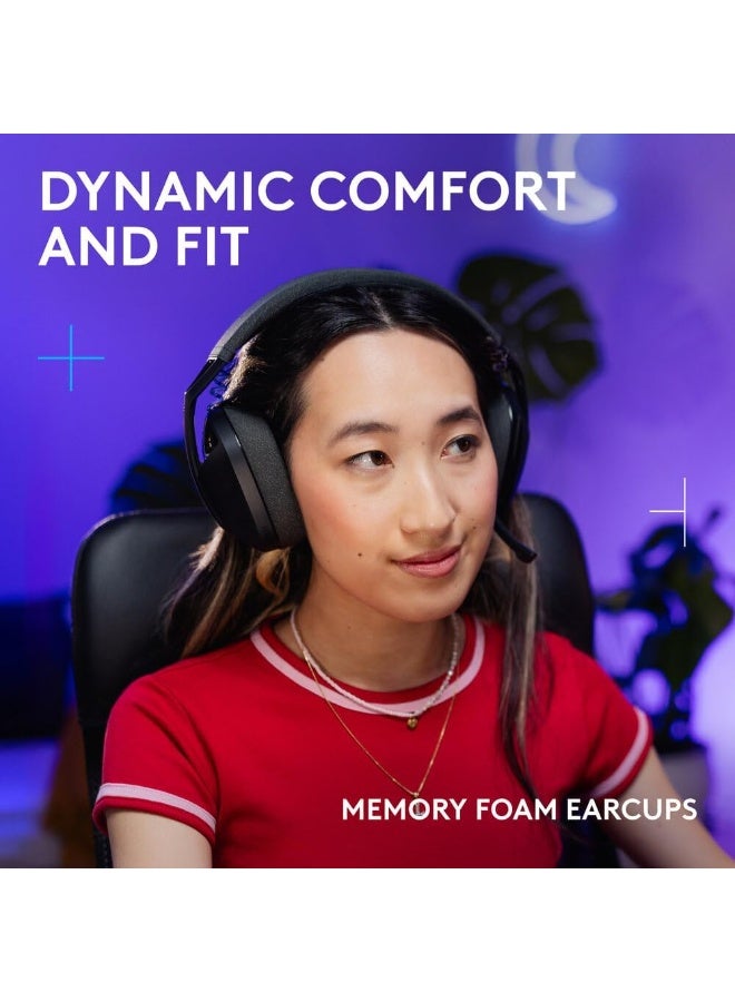 لوجيتيك G321 LIGHTSPEED Wireless Bluetooth Gaming Headset, dynamic comfort and fit, 16 kHz boom mic, 20+ hrs battery, PC, PS4, PS5, Nintendo Switch, Mobile - Black - Image 3