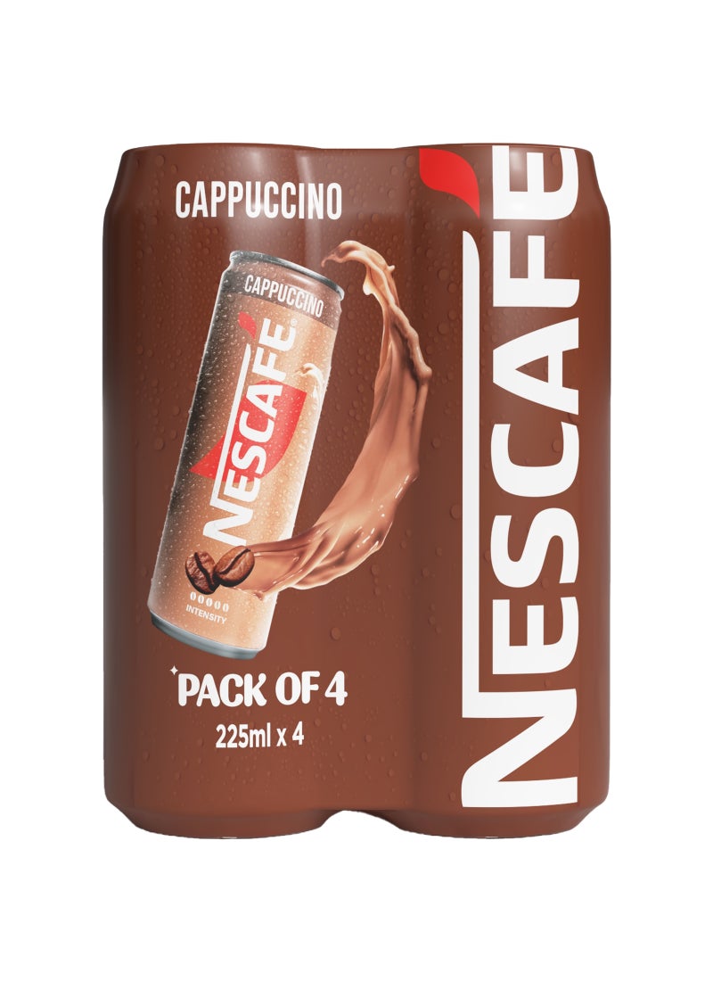 نسكافيه Cappuccino Iced Coffee On The Go Pack Cappuccino 225ml Pack of 4 - Image 3