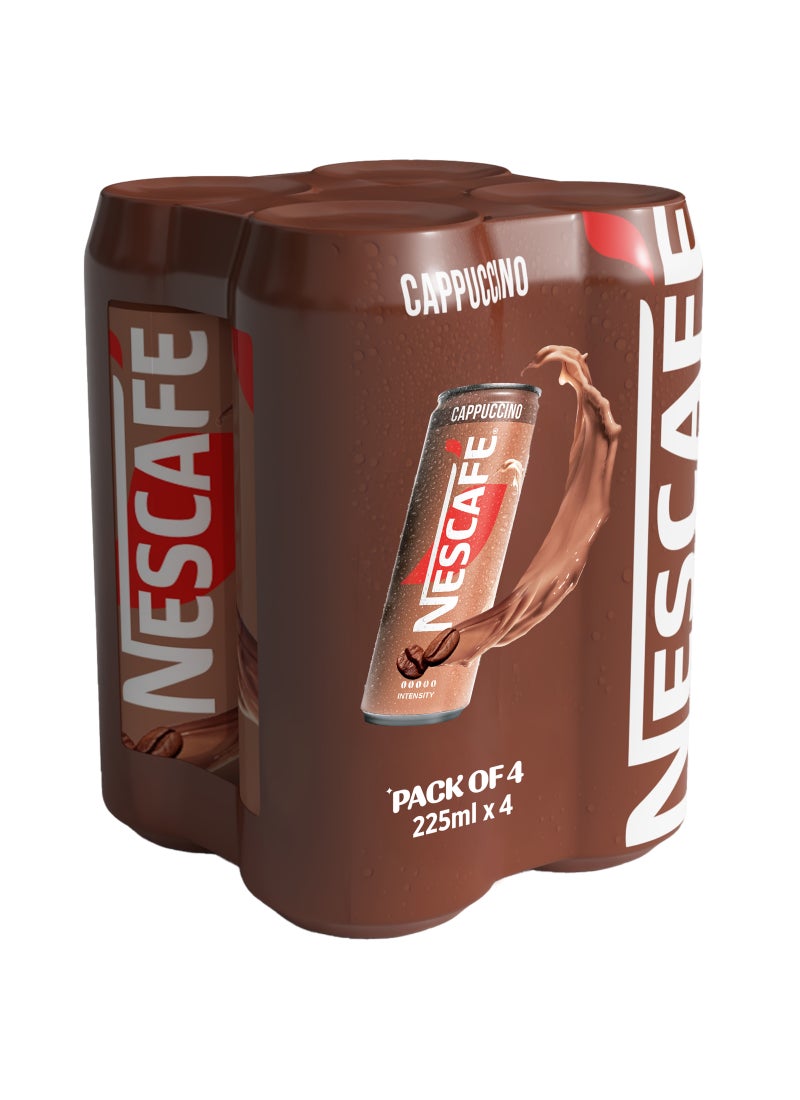 نسكافيه Cappuccino Iced Coffee On The Go Pack Cappuccino 225ml Pack of 4 - Image 2