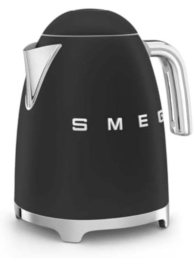 Smeg KLF03BLMUK Retro 50'S Style Kettle, 1.7 Litre, Soft Opening, Fast Boil, Matt Black, 1 Year Warranty 1.7 L 3000 W KLF03BLMUK Matt black - Image 1