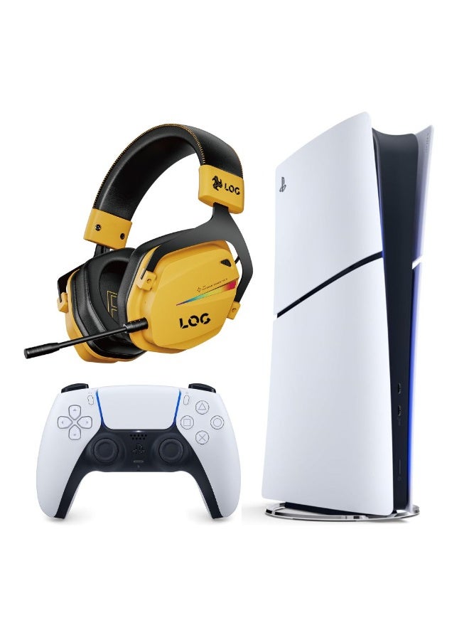 Sony PlayStation 5 Slim Digital Console (KSA Version) With LOG G800 Wireless Gaming Headset - Image 1