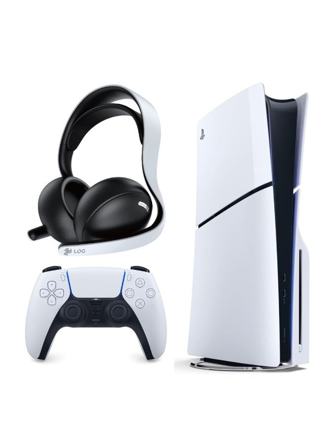 Sony PlayStation 5 Slim Disc Console (KSA Version) With LOG G850 Wireless Gaming Headset - Image 1