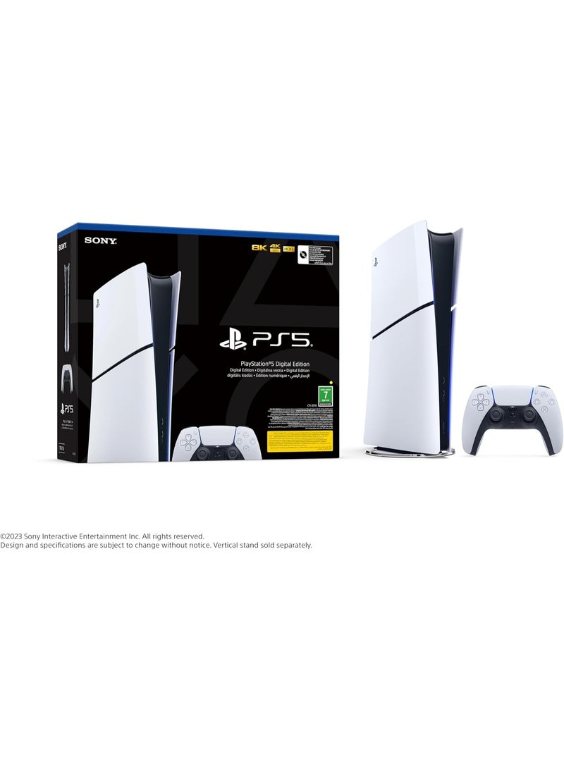 Sony PlayStation 5 Slim Digital Console (KSA Version) With Extra LOG PS5 Controller - Black - Image 3